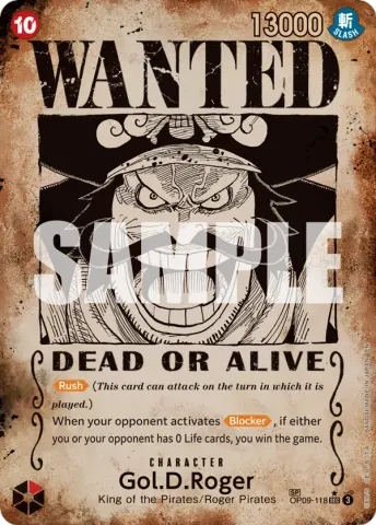 Gol.D.Roger - OP09-118 (SP) (Wanted Poster) · 118