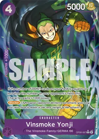 Vinsmoke Yonji (OP06-067) (Full Art) · 067