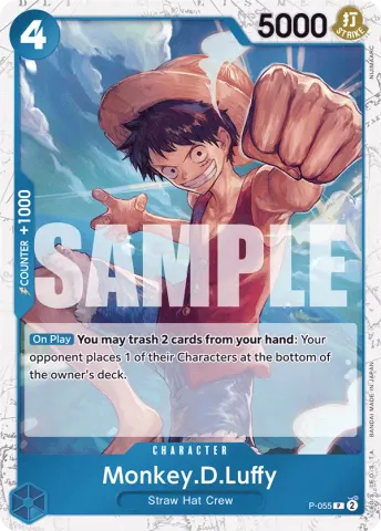 Monkey.D.Luffy (P-055) (Jolly Roger Foil) · 055