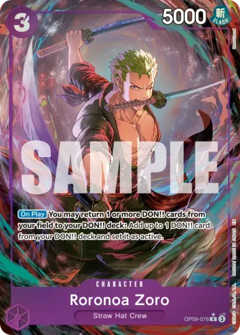 Roronoa Zoro - OP09-076 (Alternate Art) · 076
