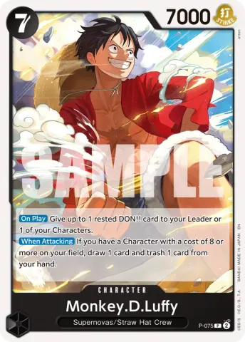Monkey.D.Luffy - P-075 (Pirate Foil) · 075