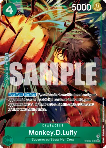 Monkey.D.Luffy - PRB02-005 (Alternate Art) · 005