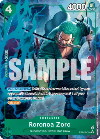 Roronoa Zoro - PRB02-006 (Alternate Art) · 006