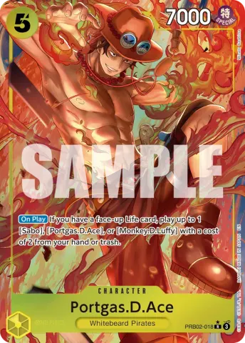Portgas.D.Ace - PRB02-018 (Alternate Art) · 018