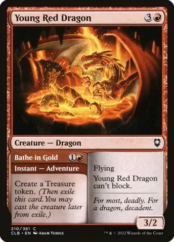 Young Red Dragon // Bathe in Gold · 210