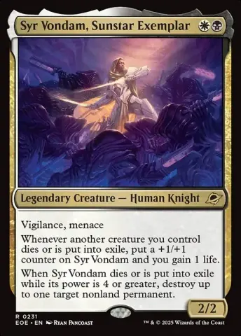 Syr Vondam, Sunstar Exemplar · 231