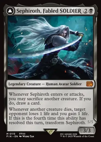 Sephiroth, Fabled SOLDIER // Sephiroth, One-Winged Angel · 115