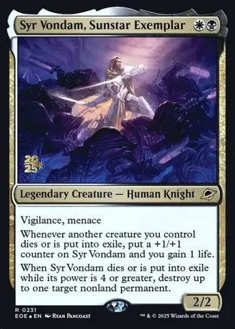 Syr Vondam, Sunstar Exemplar · 231s