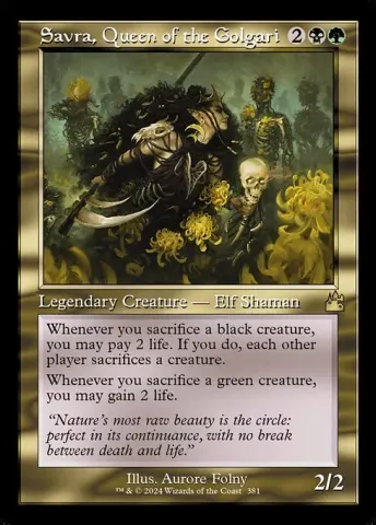 Savra, Queen of the Golgari · 381