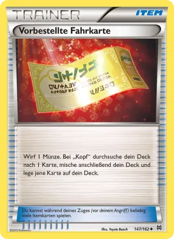 Vorbestellte Fahrkarte · 147