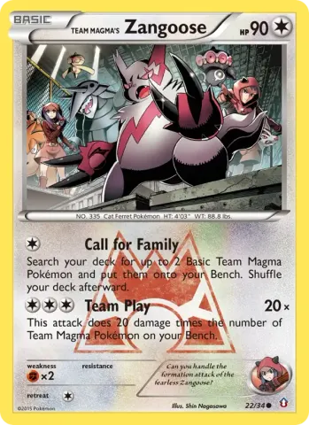 Team Magma's Zangoose · 22