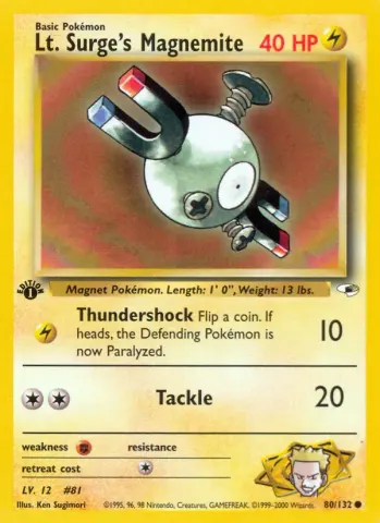 Lt. Surge's Magnemite · 80