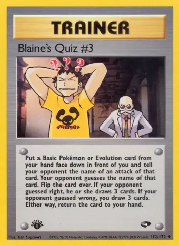 Blaine's Quiz #3 · 112