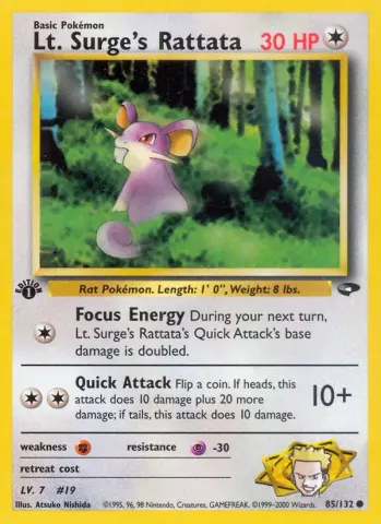 Lt. Surge's Rattata · 85