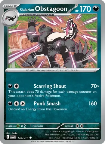 Galarian Obstagoon · 132
