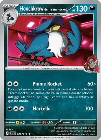 Honchkrow del Team Rocket · 127