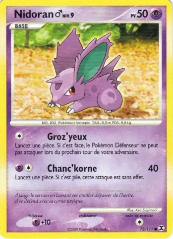 Nidoran♂ Niv. 9 · 72