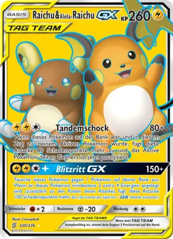 Raichu & Alola-Raichu GX · 220