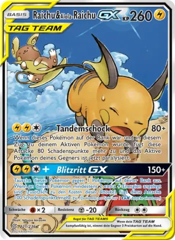 Raichu & Alola-Raichu GX · 221