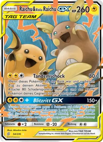Raichu & Alola-Raichu GX · 54