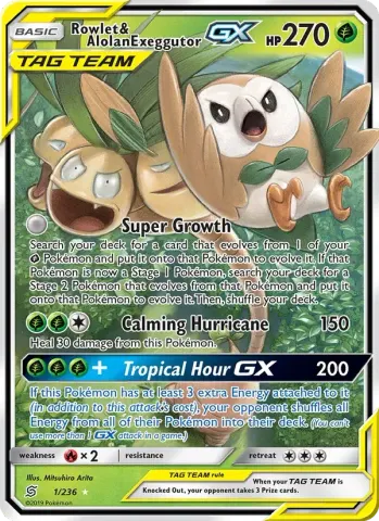 Rowlet & Alolan Exeggutor GX · 1