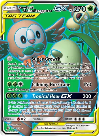Rowlet & Alolan Exeggutor GX · 214