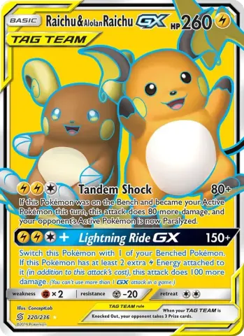 Raichu & Alolan Raichu GX · 220