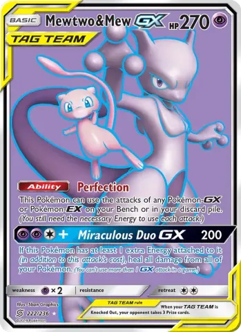 Mewtwo & Mew GX · 222