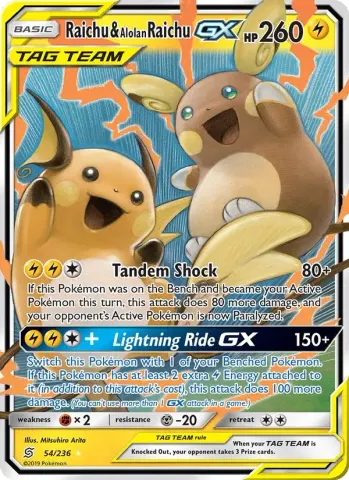 Raichu & Alolan Raichu GX · 54
