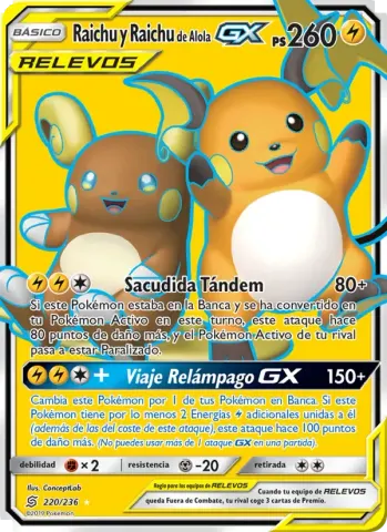 Raichu y Raichu de Alola GX · 220