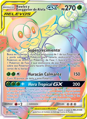 Rowlet y Exeggutor de Alola GX · 237