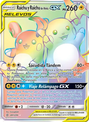 Raichu y Raichu de Alola GX · 241