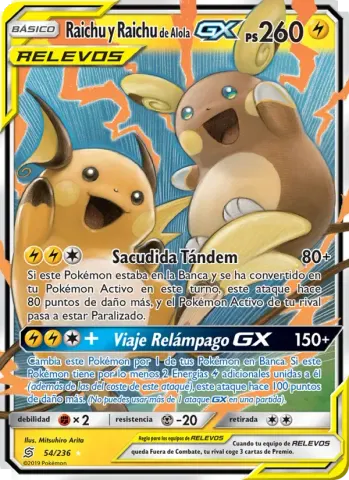 Raichu y Raichu de Alola GX · 54