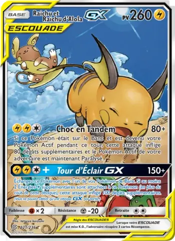 Raichu et Raichu d’Alola GX · 221