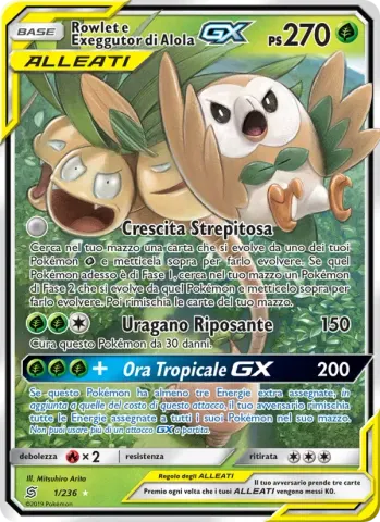 Rowlet e Exeggutor di Alola GX · 1