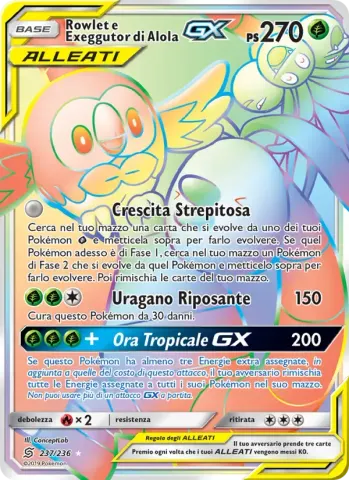 Rowlet e Exeggutor di Alola GX · 237
