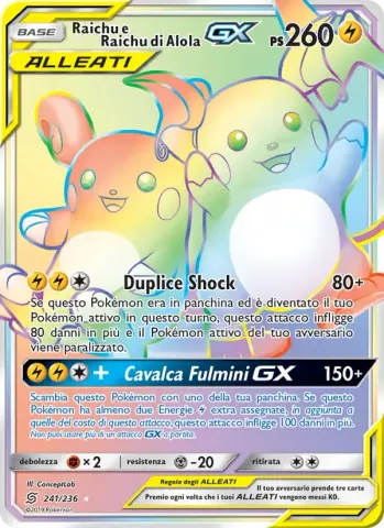 Raichu e Raichu di Alola GX · 241
