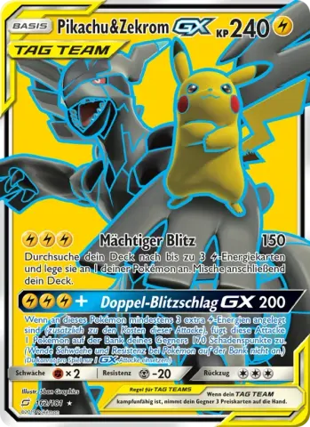 Pikachu & Zekrom GX · 162