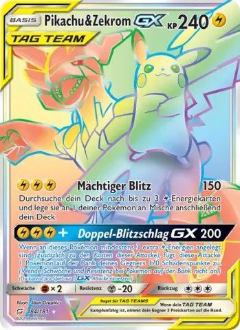 Pikachu & Zekrom GX · 184