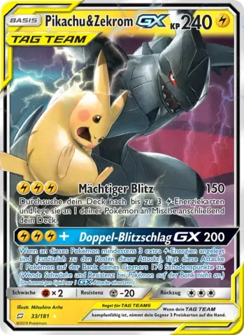 Pikachu & Zekrom GX · 33