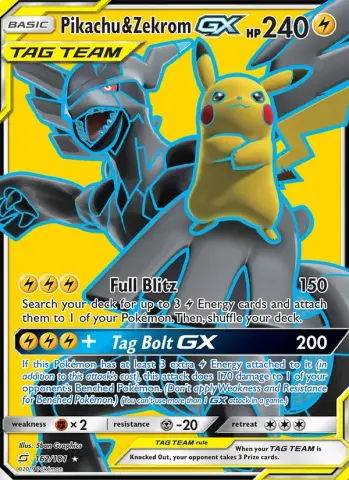 Pikachu & Zekrom GX · 162