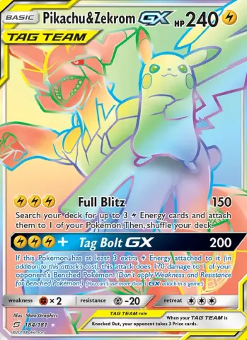 Pikachu & Zekrom GX · 184