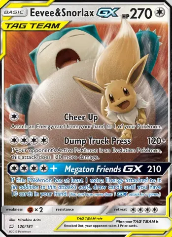 Eevee & Snorlax GX · 120