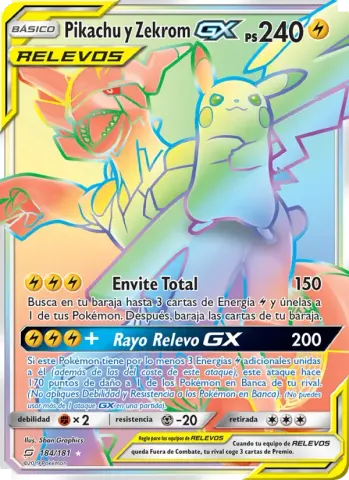 Pikachu y Zekrom GX · 184