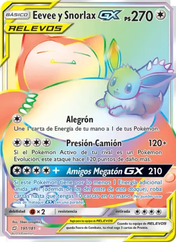 Eevee y Snorlax GX · 191