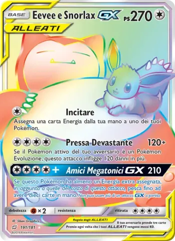 Eevee e Snorlax GX · 191