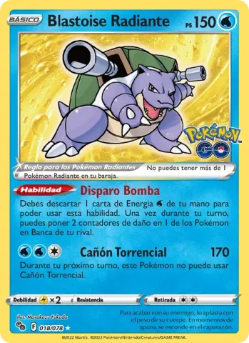 Blastoise Radiante · 018