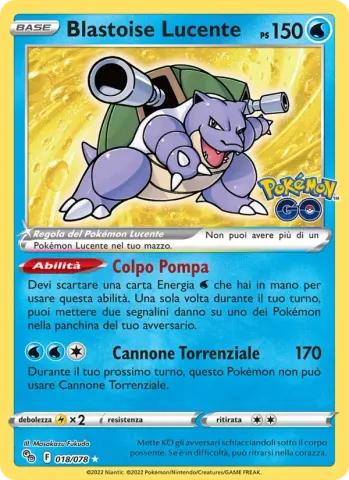 Blastoise Lucente · 018