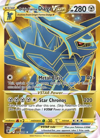 Origin Forme Dialga VSTAR · 210