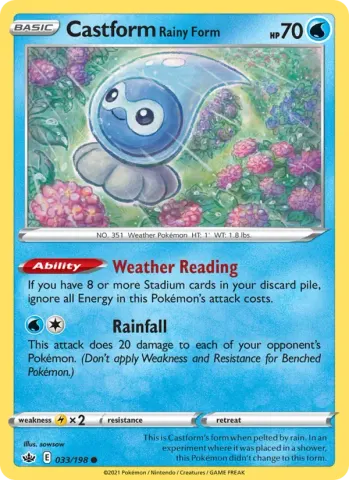 Castform Rainy Form · 33